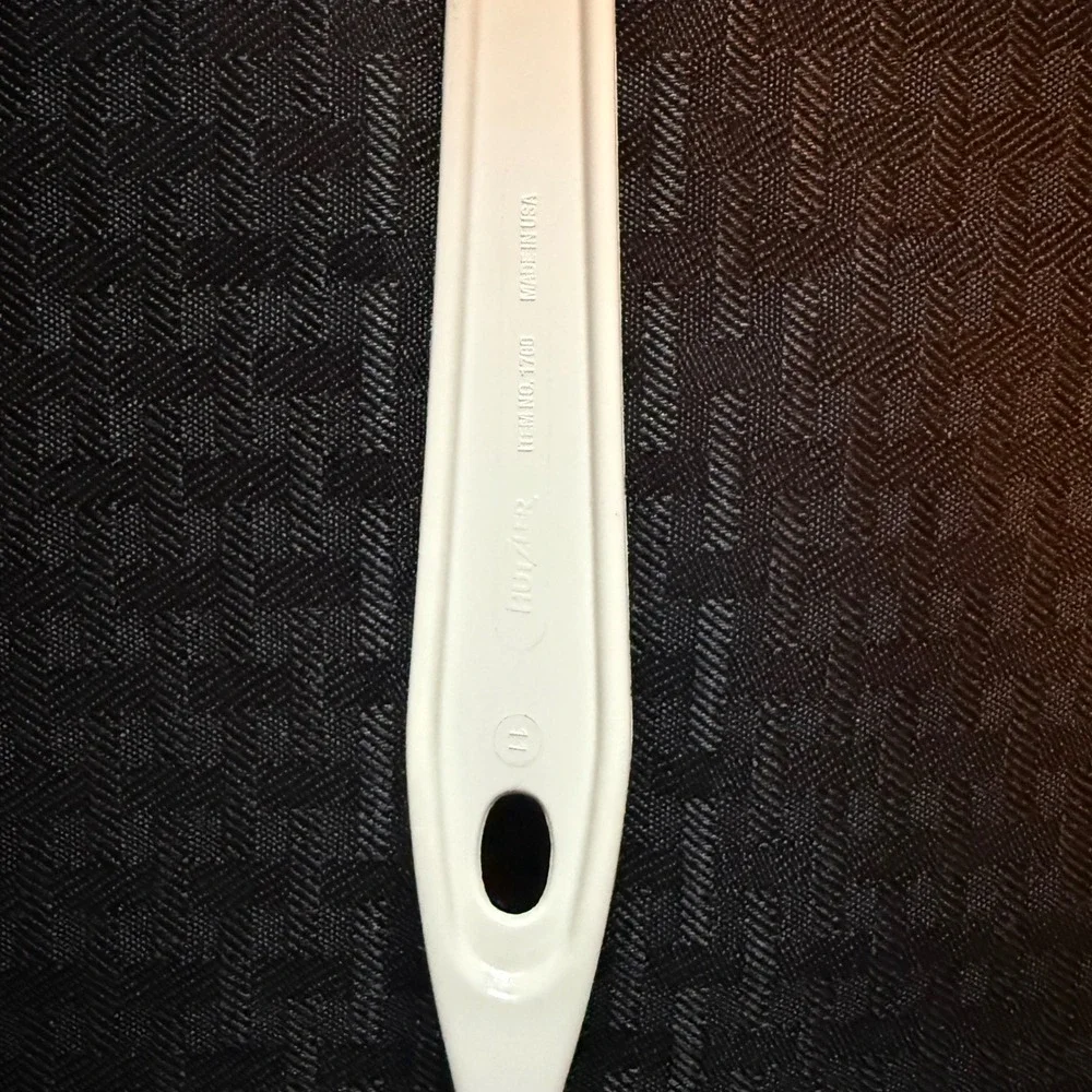 Hutzler Item‎ No 1700 White Slotted Spoon Serving Kitchen Utensil Made in USA